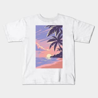 Sunset at the beach Kids T-Shirt